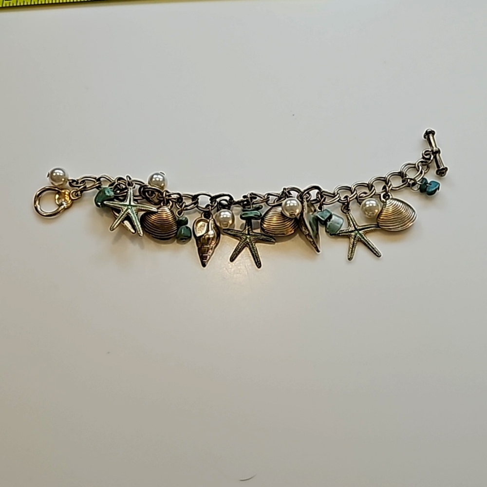 Brighton turquoise and shells bracelet